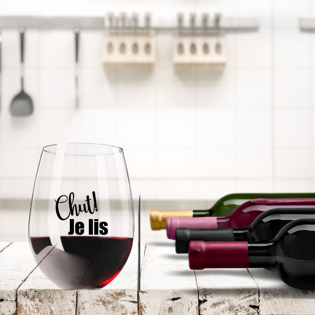 Verre Ă vin - Chut! Je lis