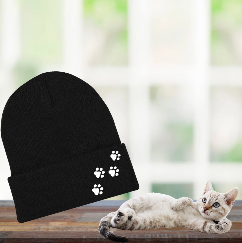 Tuque brodée 🐾 Pattes de chat