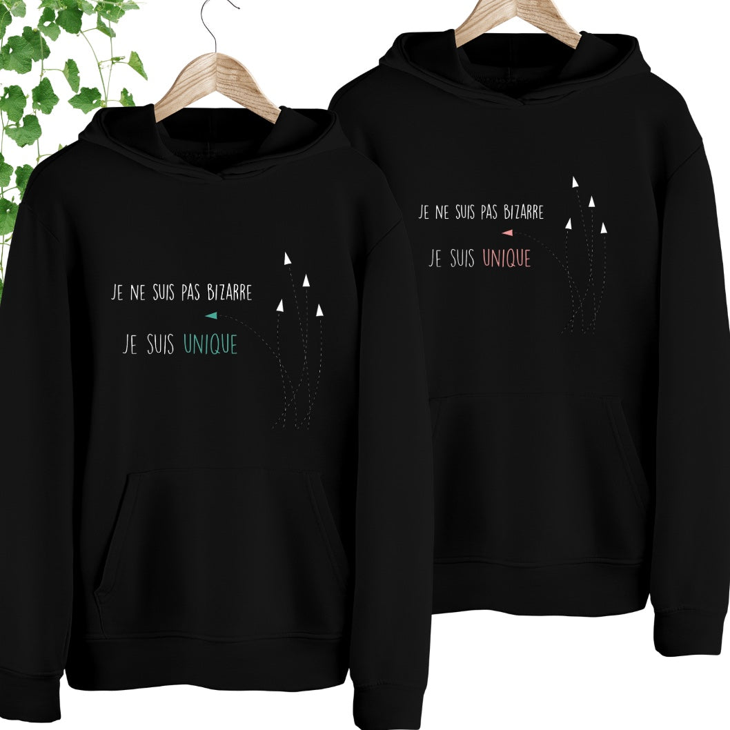 Hoodie - Je ne suis pas bizarre, je suis unique