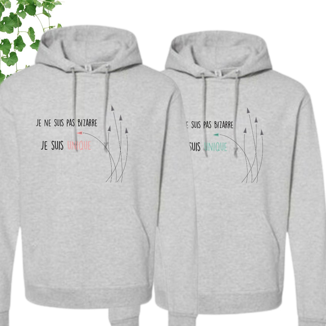 Hoodie - Je ne suis pas bizarre, je suis unique