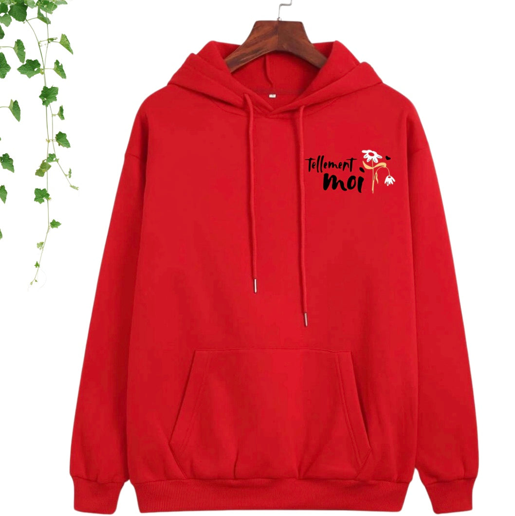 🌸 Hoodie Rouge - Tellement Moi