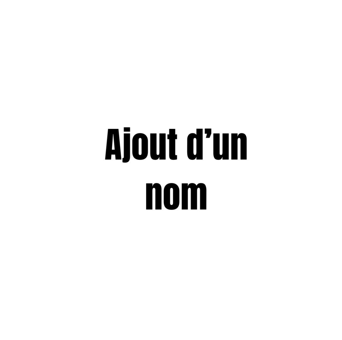 Personnalisation – Nom au dos du chandail