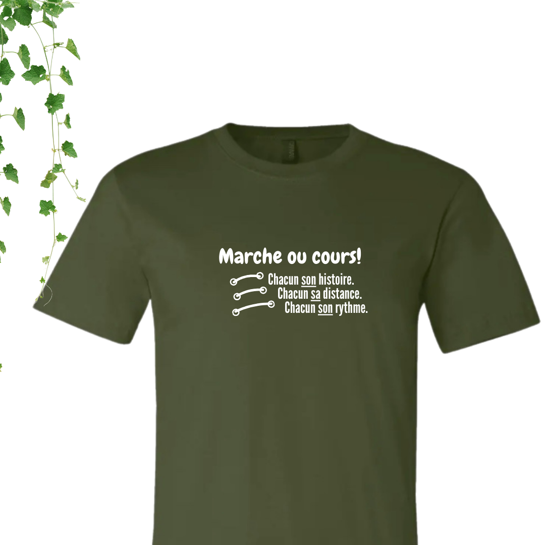 T-Shirt - Marche ou cours!