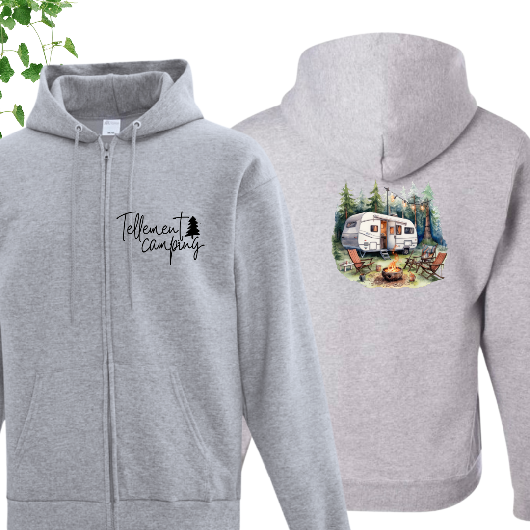 Veste fermeture éclair - Camping en famille