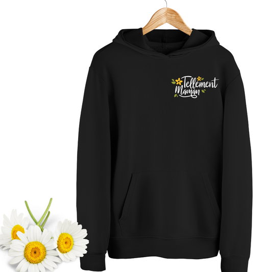 Hoodie Noir - Tellement Maman 🌸