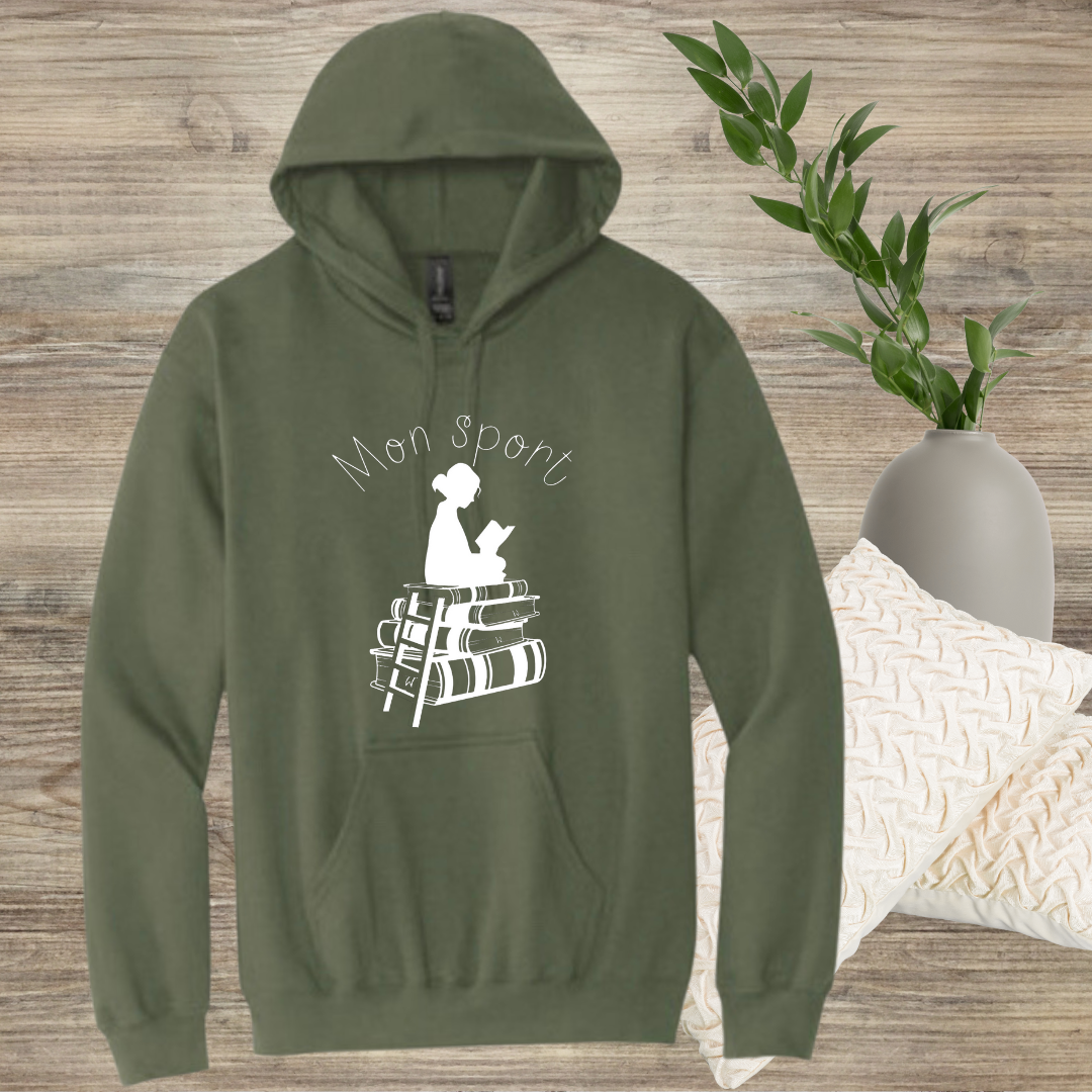Duo Hoodie Vert/T-Shirt Mon sport