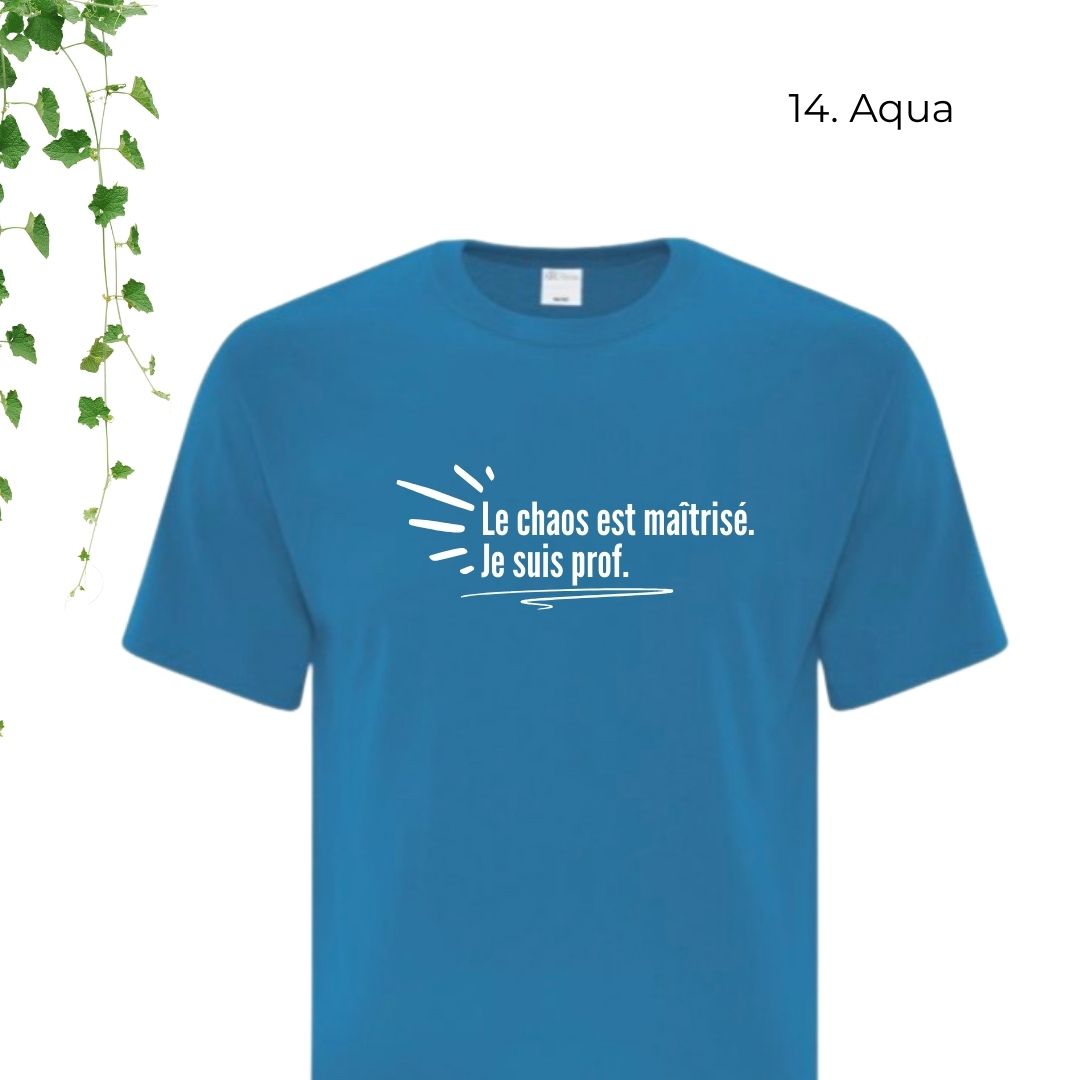 T-Shirt | Le chaos est maîtrisé. Je suis prof