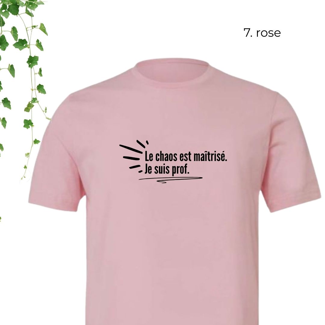 T-Shirt | Le chaos est maîtrisé. Je suis prof