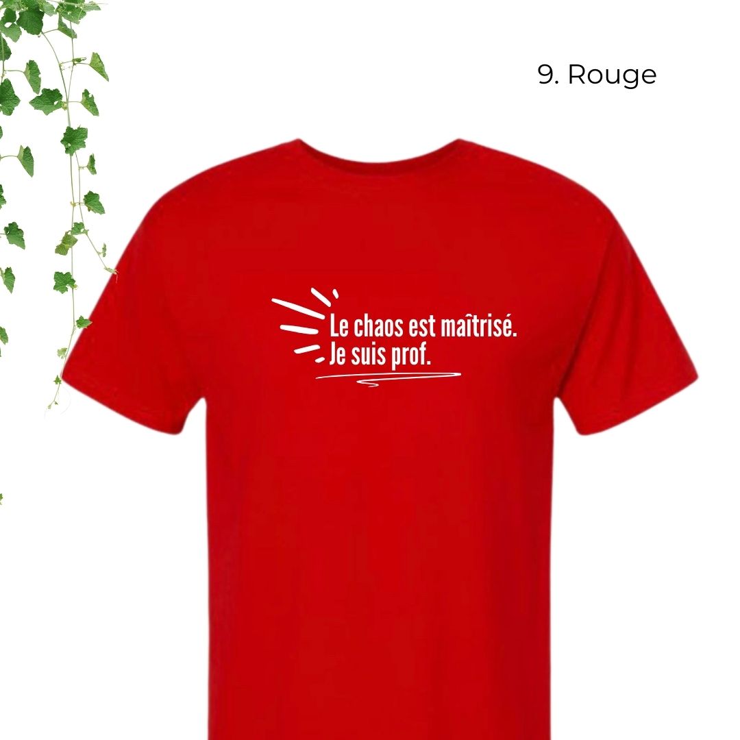 T-Shirt | Le chaos est maîtrisé. Je suis prof