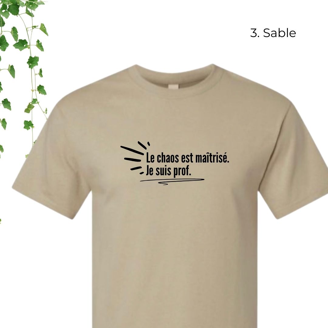 T-Shirt | Le chaos est maîtrisé. Je suis prof