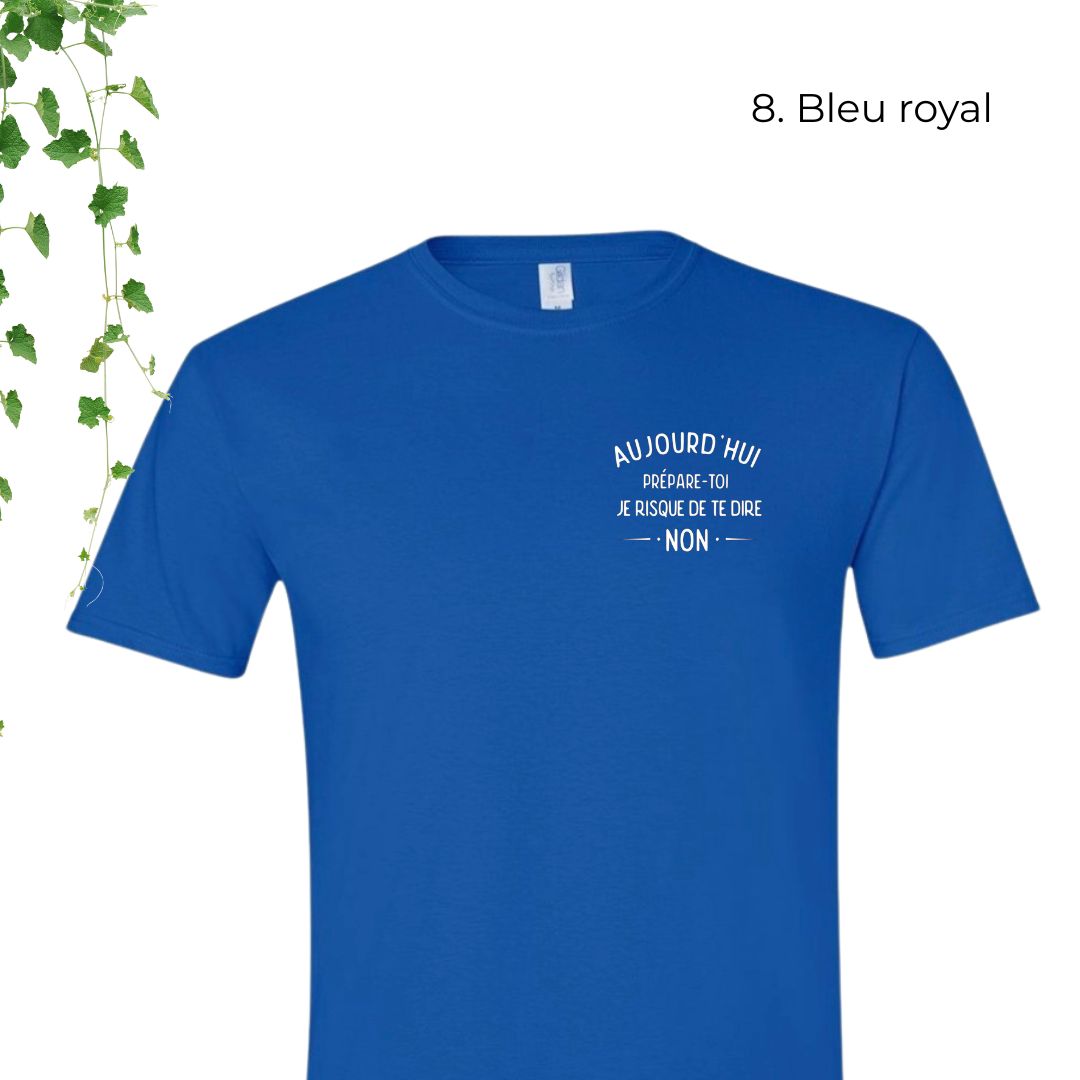 T-Shirt | Aujourd'hui, prépare-toi, je risque de te dire non
