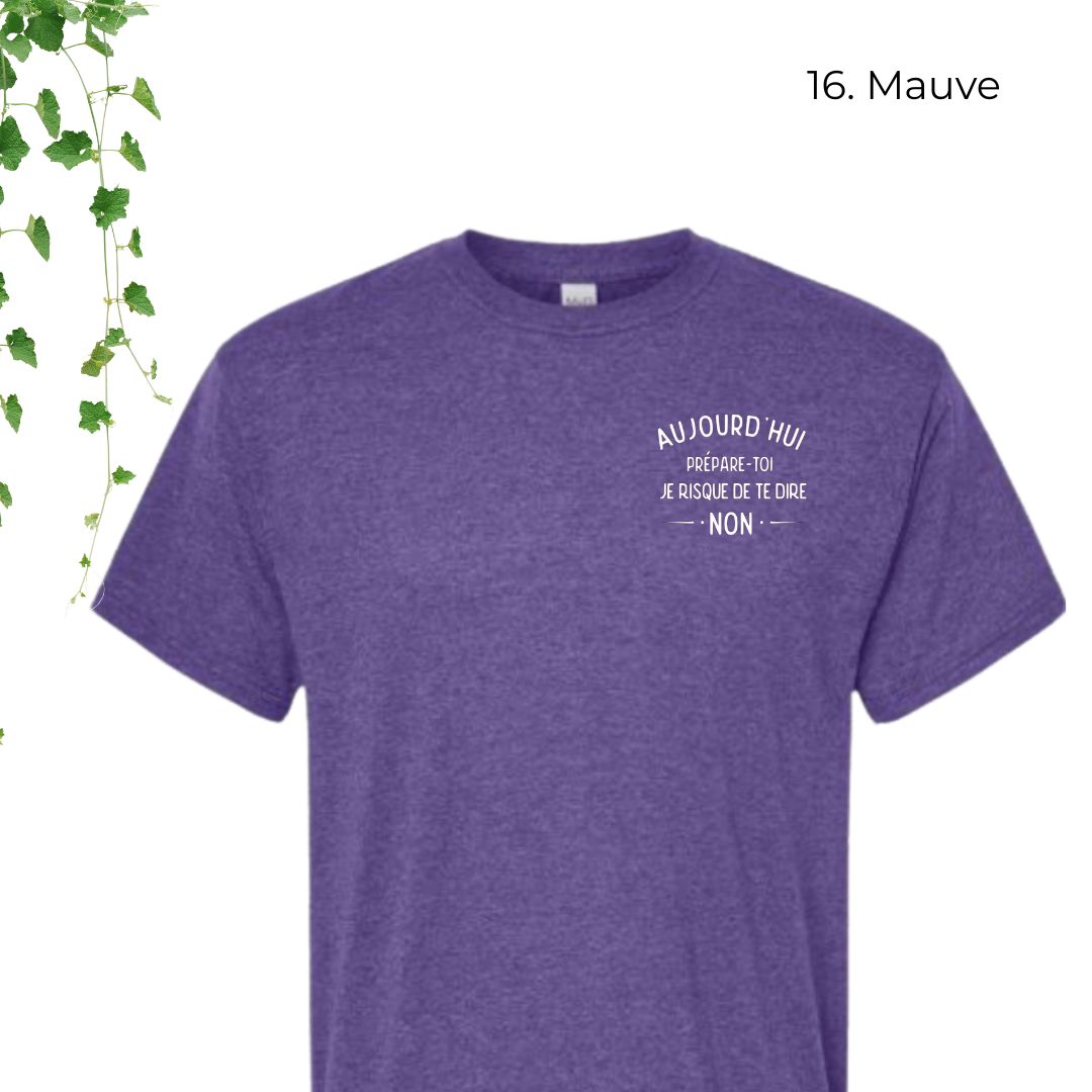 T-Shirt | Aujourd'hui, prépare-toi, je risque de te dire non