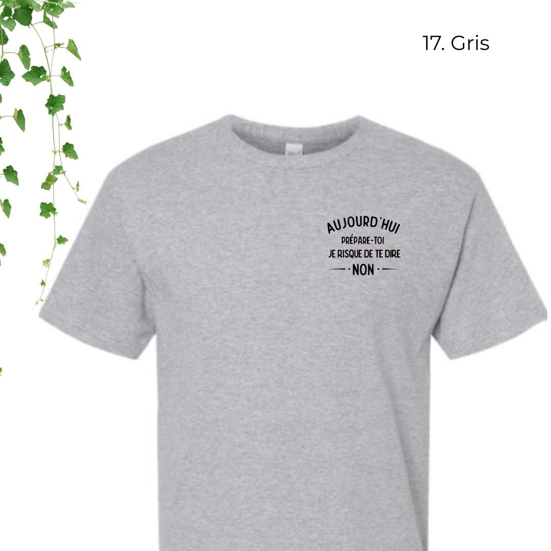 T-Shirt | Aujourd'hui, prépare-toi, je risque de te dire non