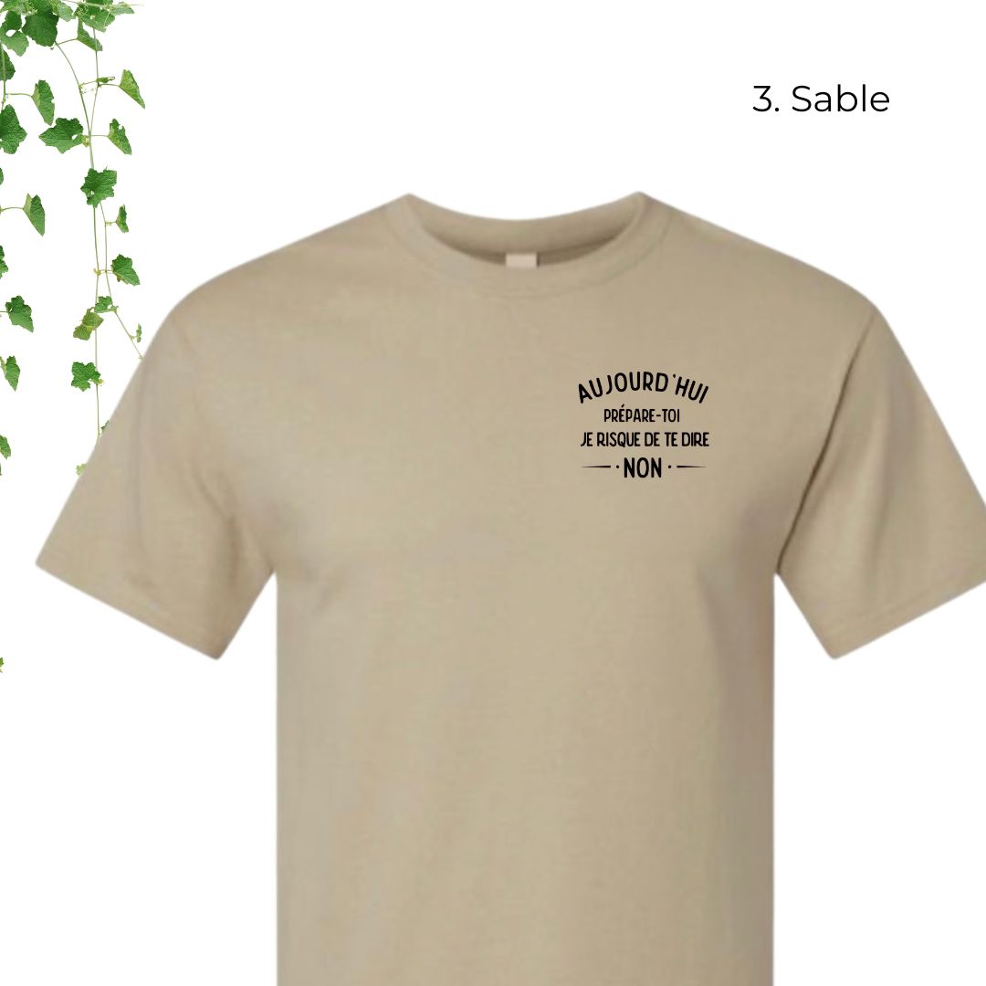 T-Shirt | Aujourd'hui, prépare-toi, je risque de te dire non
