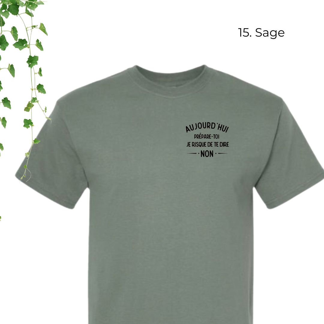 T-Shirt | Aujourd'hui, prépare-toi, je risque de te dire non