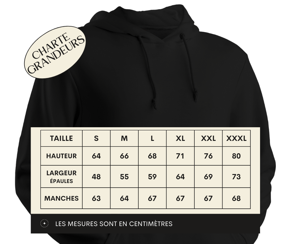 Hoodie Tellement Moi - Fais ajouter une date importante au poignet