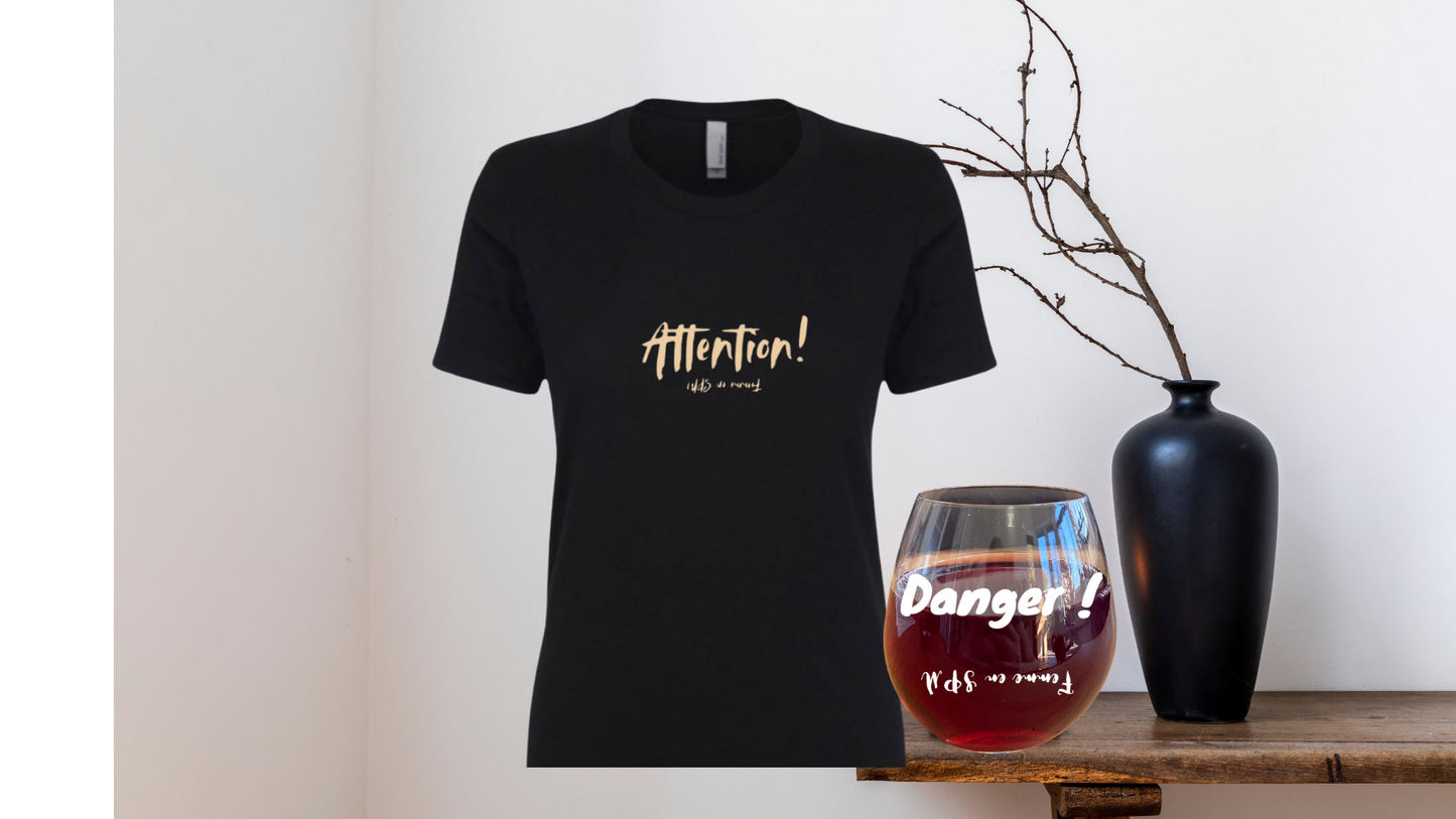 Verre à vin à 9,99$ à l’achat d’un T-Shirt