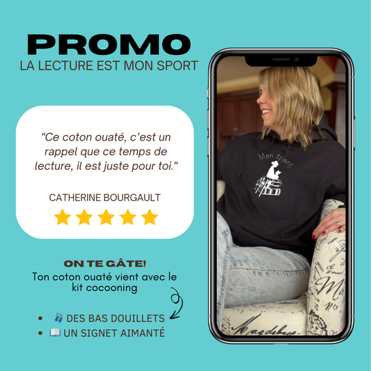 Coton ouaté - La lecture, c'est mon sport! 📚