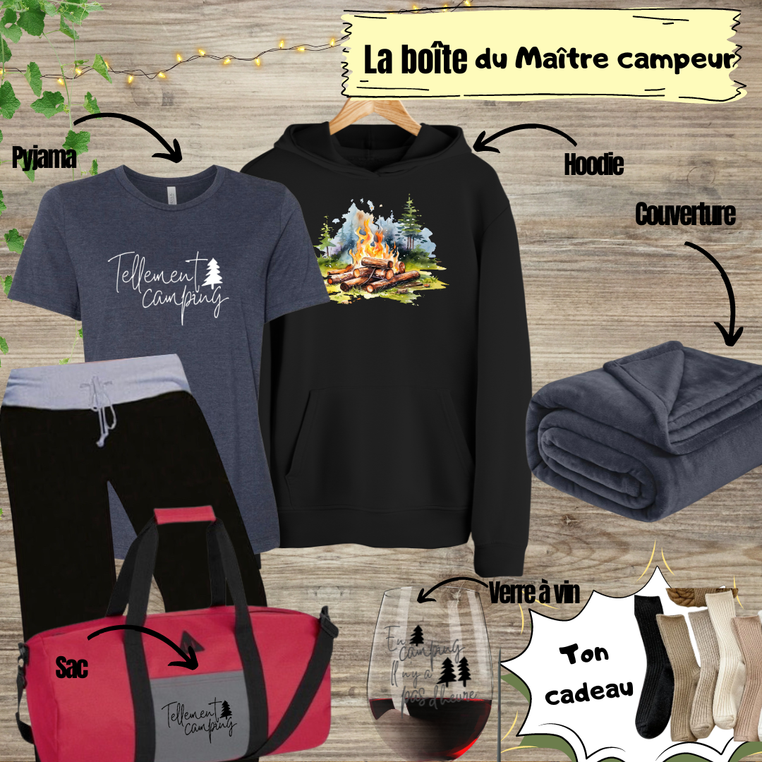 La boîte du Maître Campeur ⛺️ Choisis tes options avec le pyjama pour créer le kit qui te ressemble!