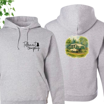 Hoodie - Camping en tente-roulotte