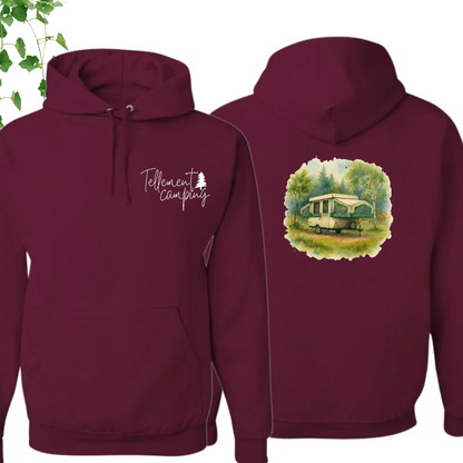 Hoodie - Camping en tente-roulotte