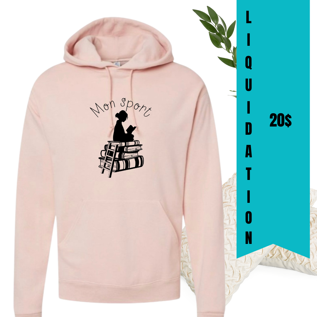 Hoodie La lecture est mon sport à 20$