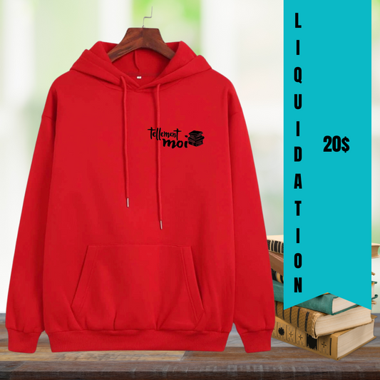 Hoodie rouge - Tellement Moi à 20$