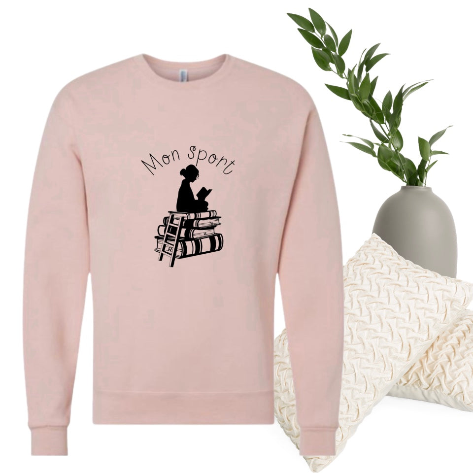 Crewneck Noir - La lecture, c'est mon sport! 📚