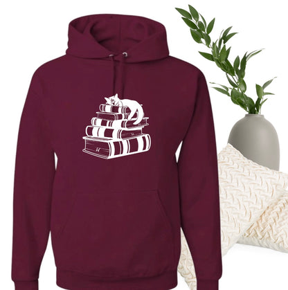 Hoodie - Mon bonheur = mon chat + des livres