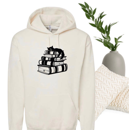 Hoodie - Mon bonheur = mon chat + des livres