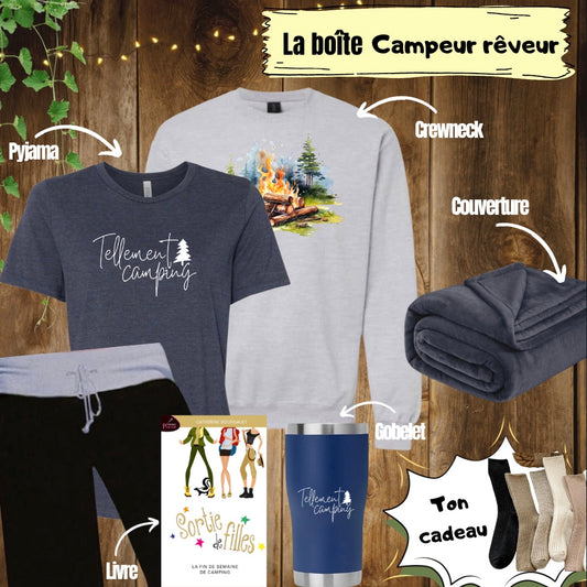 La boîte du Campeur Rêveur ⛺️ Choisis tes options avec le pyjama pour créer le kit qui te ressemble!