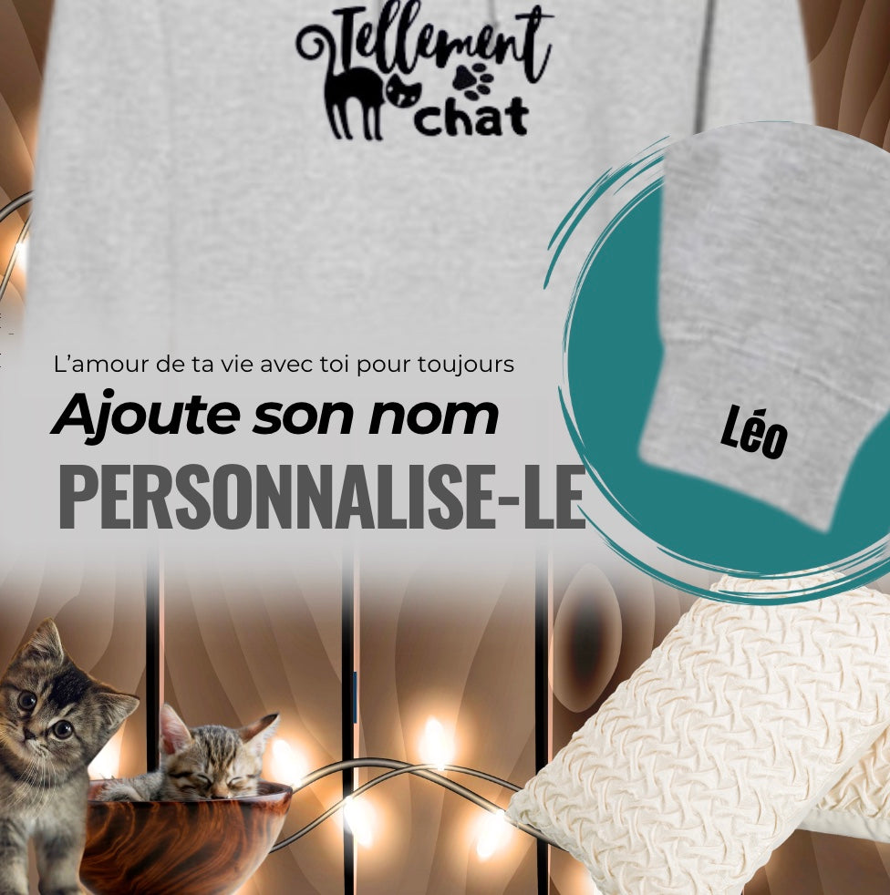 Hoodie - Mon bonheur = mon chat + des livres