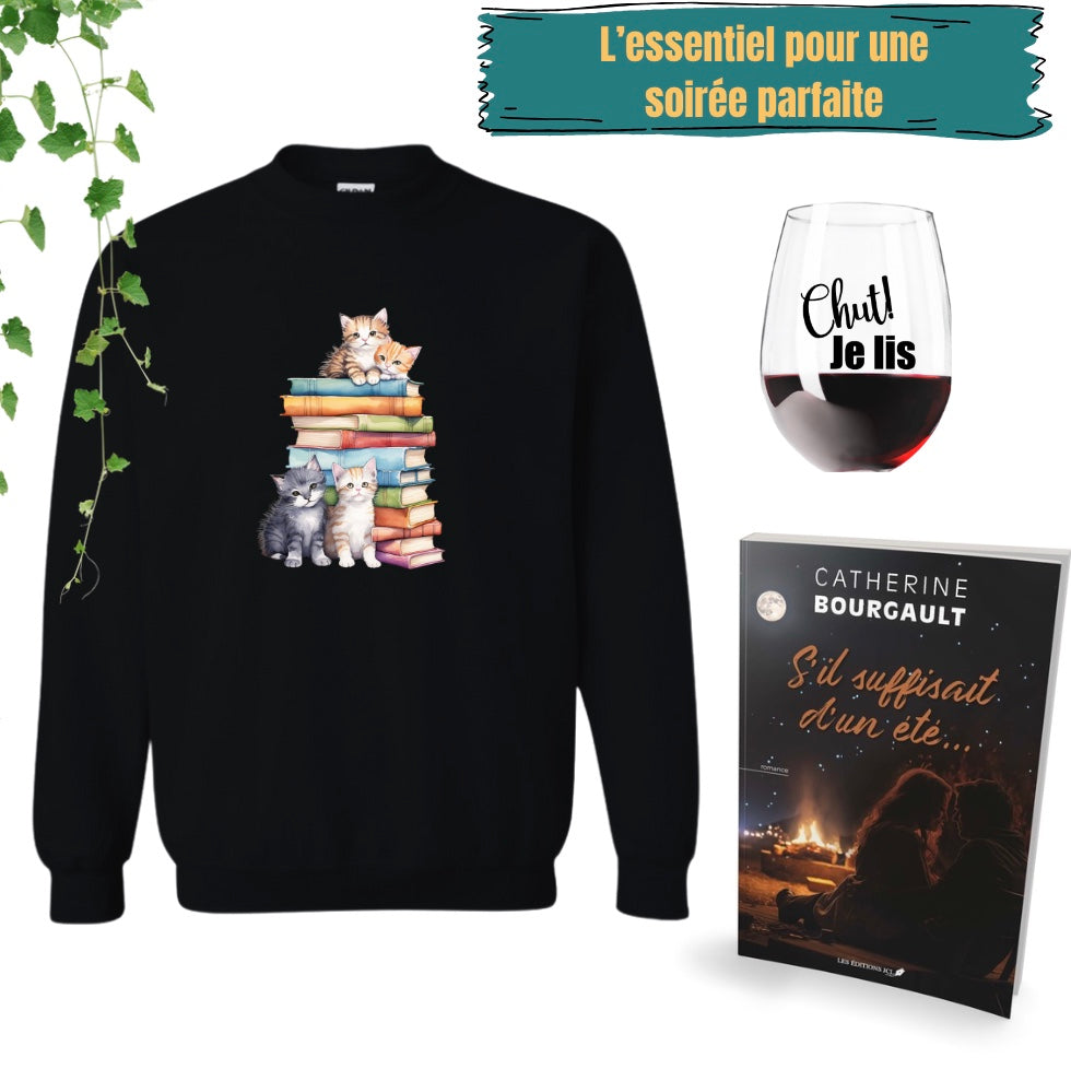 T-Shirt Noir - La lecture, c'est mon sport! 📚