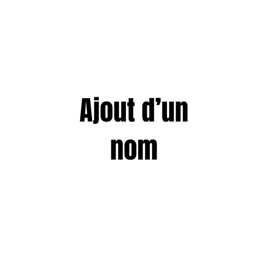 Personnalisation – Nom au dos du chandail