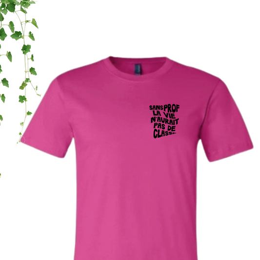 T-Shirt - Sans prof, la vie n'aurait pas de classe