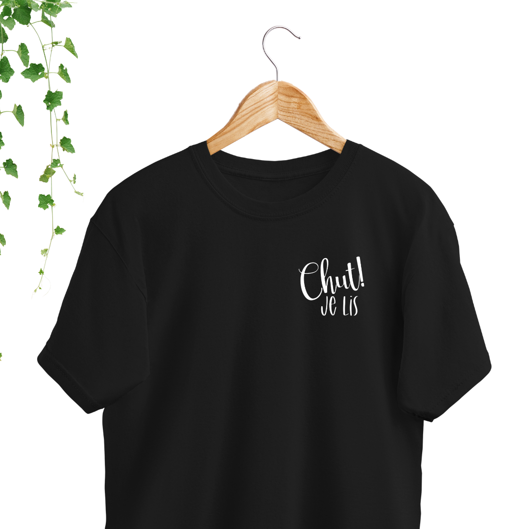 T-Shirt Noir - Chut! Je lis