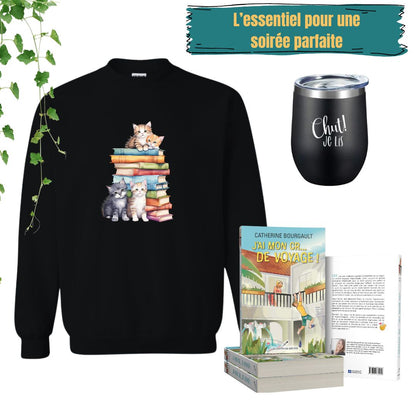 Pyjama rose avec coton ouaté - Pas ce soir! Je lis 📚