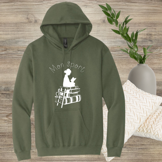 Hoodie Vert militaire - Mon sport