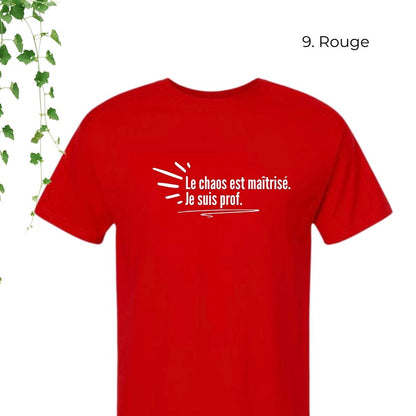 T-Shirt | Le chaos est maîtrisé. Je suis prof