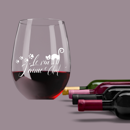 Deux verres à vin de ton choix - Chat