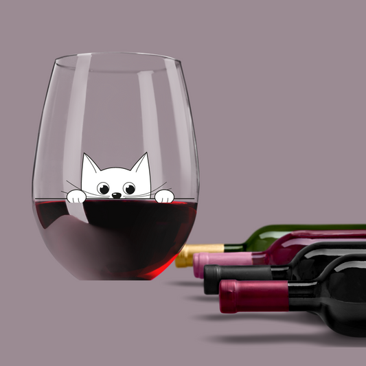 Deux verres à vin de ton choix - Chat