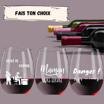 Deux verres à vin de ton choix - Rigolo