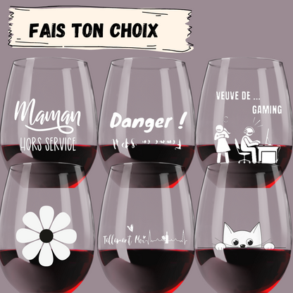 Quatre verres à vin de ton choix