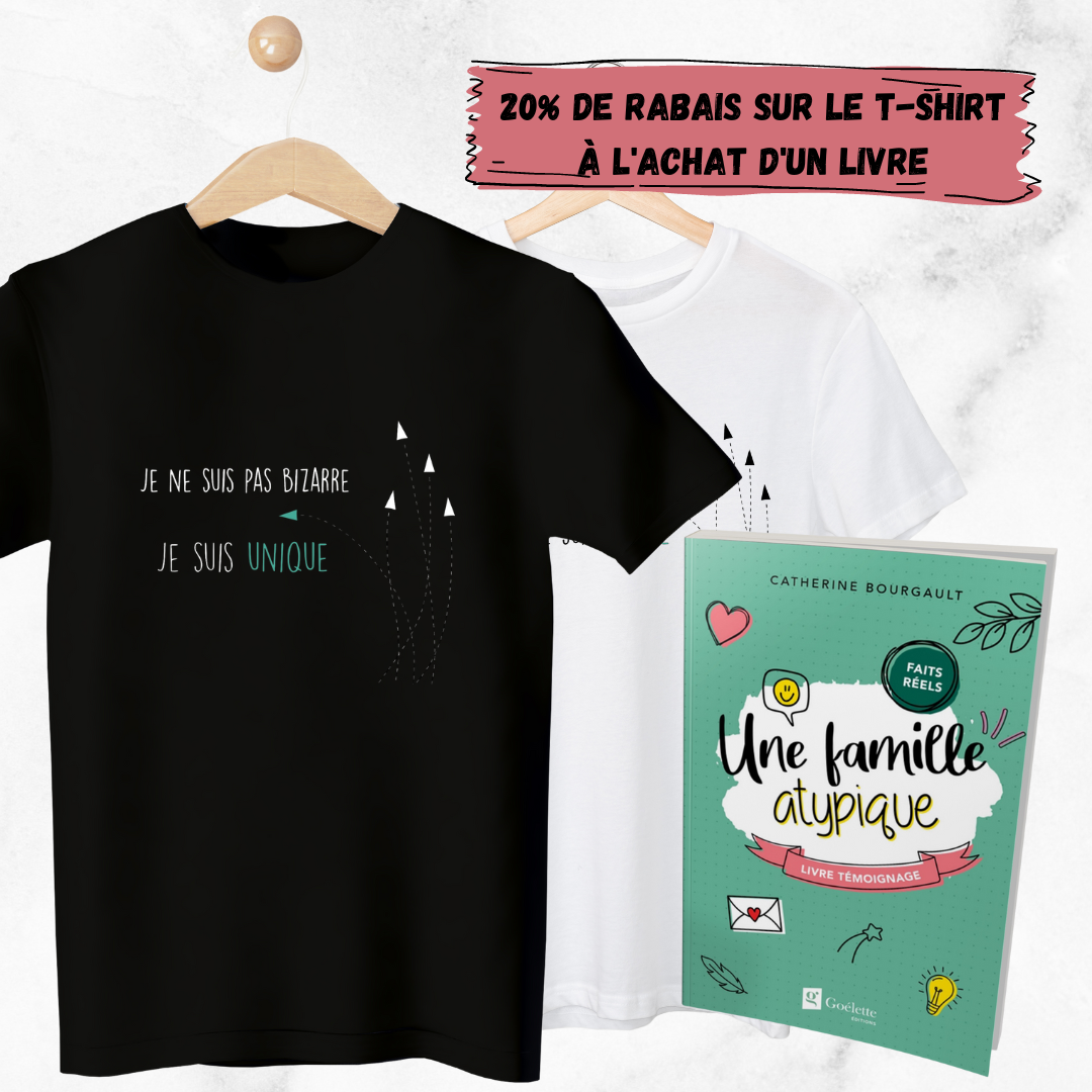 20% de rabais sur le t-shirt à l'achat d'un livre