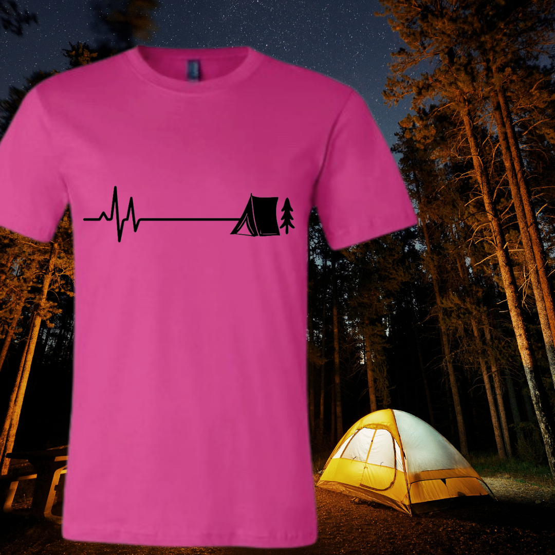 T-Shirt camping en tente