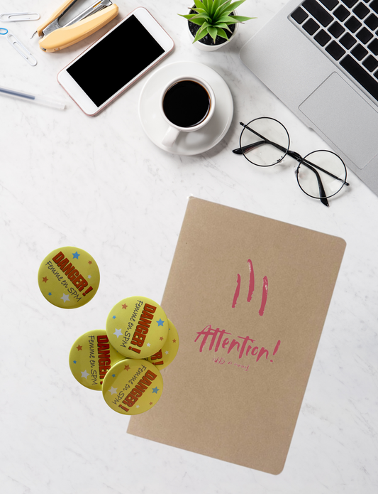 Duo carnet de note / macaron Femme en SPM